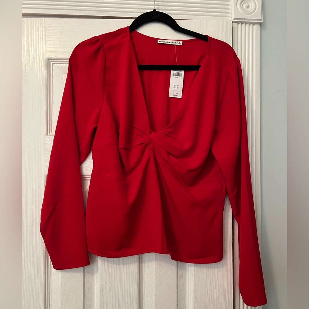 NEW Abercrombie Red Longsleeve shirt